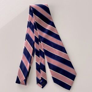 Jones New York Tie Pink Navy Blue
